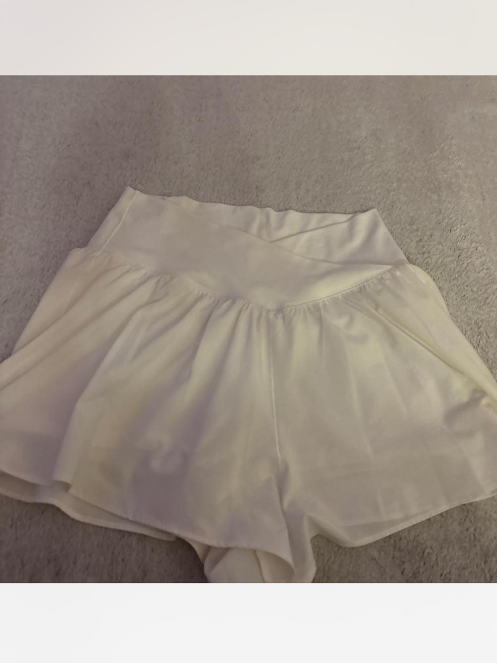 Aerie White Crossover Shorts